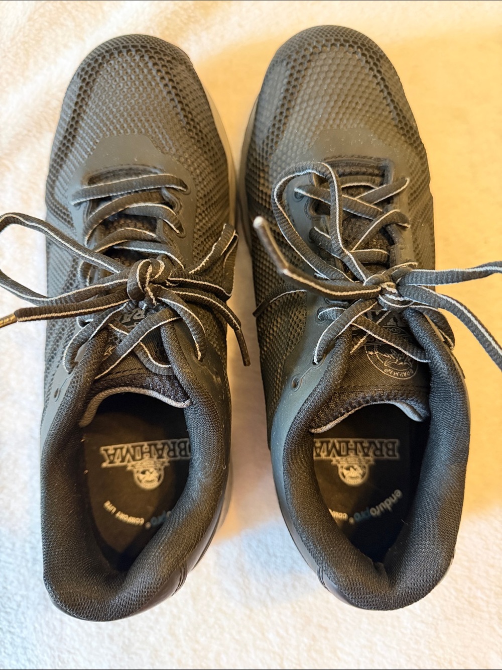 Brahma Men's Black Mesh Athletic Work Sneakers